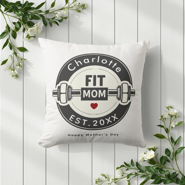 Cojín Decorativo Modern Fit Mom Mothers Day Pillow Gift (Subido por el creador)