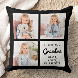 Cojín Decorativo Modern Grandma Personalized 3 Picture Collage