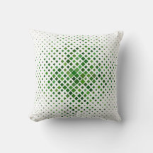 Modern Green Geometric Pattern Throw Pillow