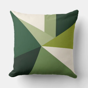 Cojín Decorativo Modern Green Geometric Starburst