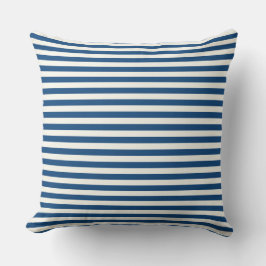 Cojín Decorativo Modern Half-Inch Blue & White Stripe Pattern