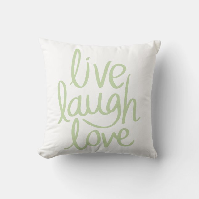 Cojín Decorativo Modern Live Love Laugh (Anverso)