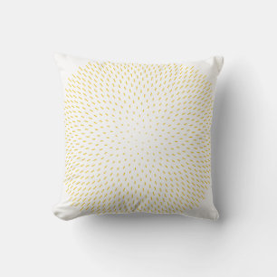 Cojín Decorativo Modern Marigold Amarillo Sunburst Dash Abstracto G