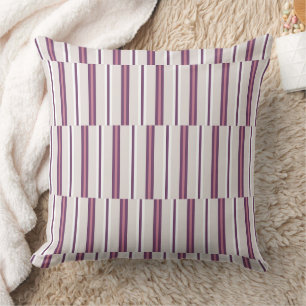 Cojín Decorativo Modern Mauve and Plum Stripe