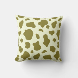 Cojín Decorativo Modern Olive Green Cow Print