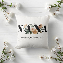 Cojín Decorativo Modern Personalized Nana Floral Gift
