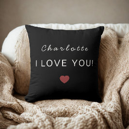 Cojín Decorativo Modern Personalized Valentine Pillow – I Love You
