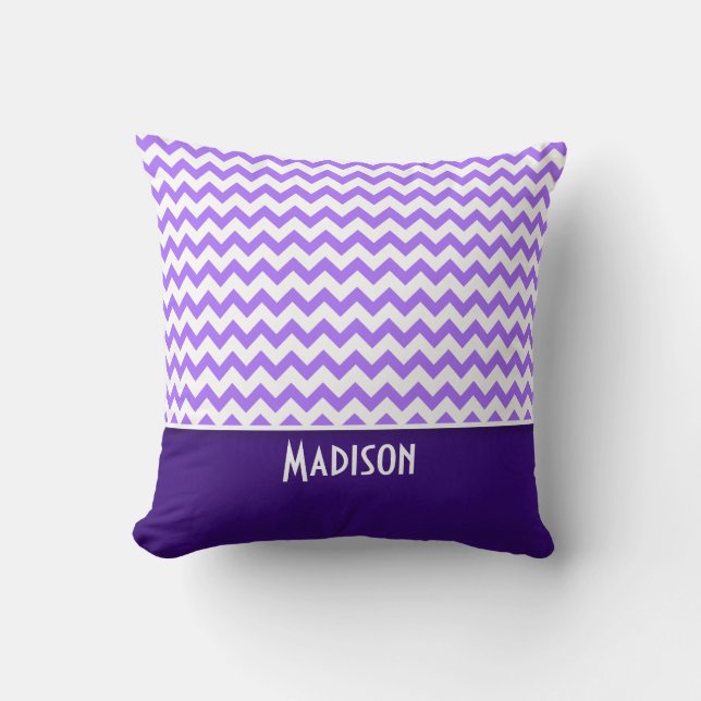 Cojín Decorativo Modern Purple Chevron (Anverso)
