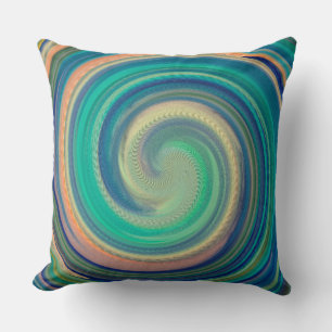 Cojín Decorativo Modern Swirl Resumen Arte #32