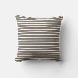Cojín Decorativo Modern Taupe & White Striped 
