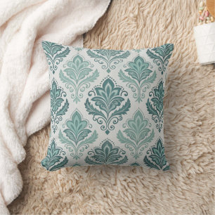 Cojín Decorativo Modern Teal Nordic Damask