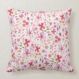 Cojín Decorativo Moderna acuarela Boho Wild Flower