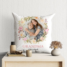 Cojín Decorativo Moderna acuarela floral abuela 2 fotos