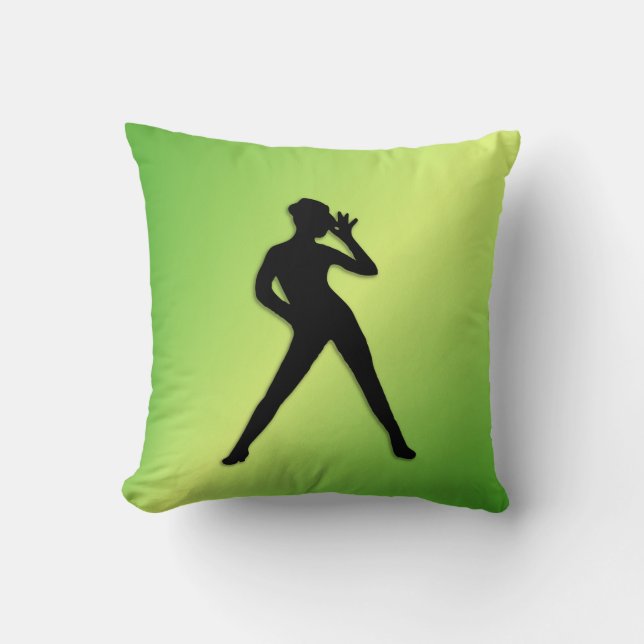 Cojín Decorativo Moderna danza verde (Anverso)
