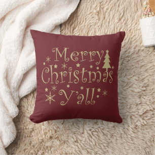 Cojín Decorativo Moderna fiesta de Navidad simple y alegre