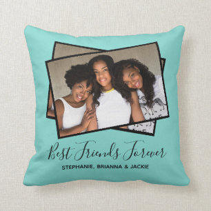 Cojín Decorativo Moderna foto de los mejores amigos diversión pers