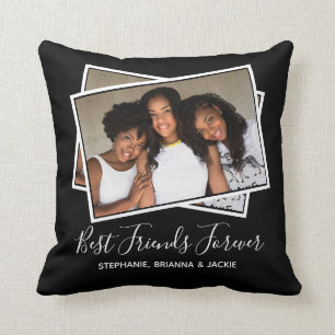 Cojín Decorativo Moderna foto de los mejores amigos diversión perso