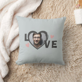 Cojín Decorativo Moderna foto simple Personalizado corazón de amor