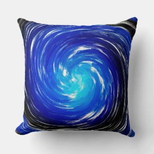 Cojín Decorativo Moderna Galaxia Azul Swirl Resumen Arte
