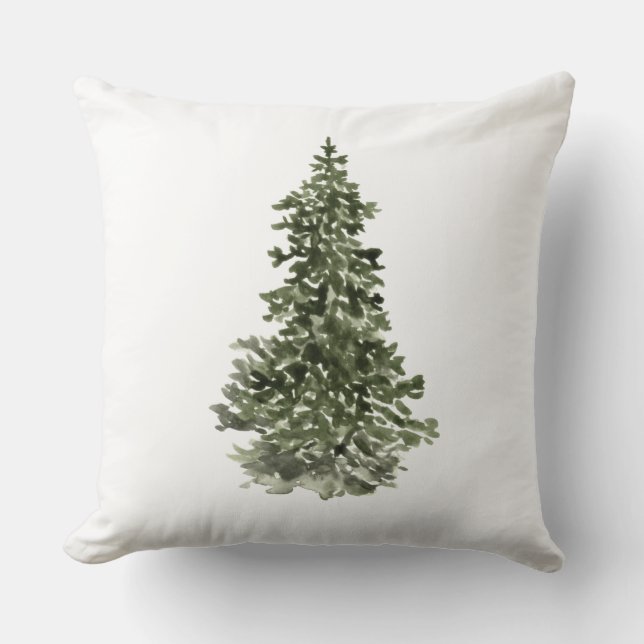 Cojín Decorativo Moderna granja de árboles de Navidad minimal (Anverso)