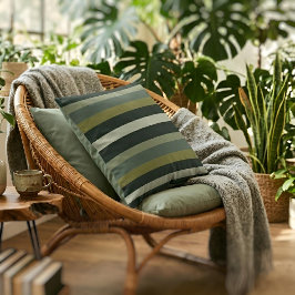 Cojín Decorativo Moderna Linear | Aged Sage & Winter Moss