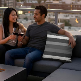 Cojín Decorativo Moderna Linear | Carbón y Obsidiana