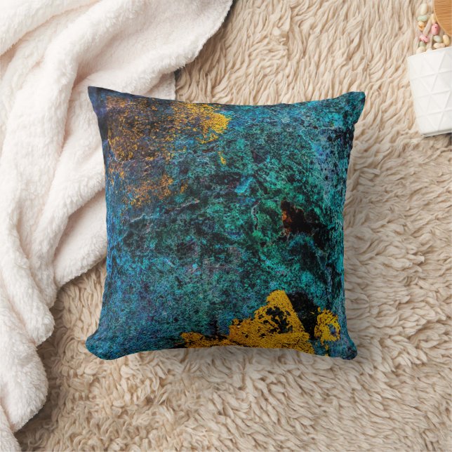 Cojín Decorativo Moderna moda cobre metálico azul verde (Manta)