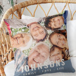 Cojín Decorativo Moderna Moda simple cita de fotografía familiar mo<br><div class="desc">Este diseño sencillo y moderno se compone de tipografía sans serif. Añada una foto personalizado de su familia. Añade un eslogan o cita personalizado como se muestra aquí: "vida amorosa familiar"</div>