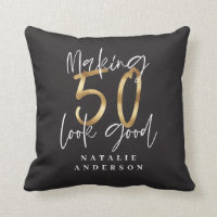 moderna tipografía oro negro 50 años