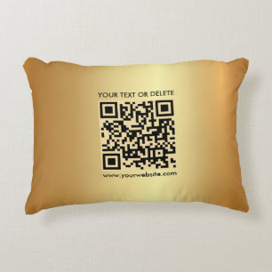 Cojín Decorativo Moderna y elegante plantilla Personalizado QR Códi