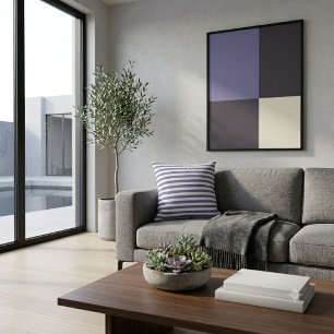 Cojín Decorativo Modernas y modernas franjas azules Periwinkle