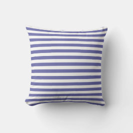Cojín Decorativo Modernas y modernas franjas azules Periwinkle