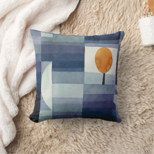 Cojín Decorativo Moderno Abstracto Geométrico Azul Naranja Klee