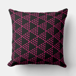 Cojín Decorativo moderno abstracto geométrico retro negro de mediad