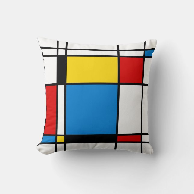 Cojín Decorativo Moderno arte moderno inspirado en Mondria (Anverso)