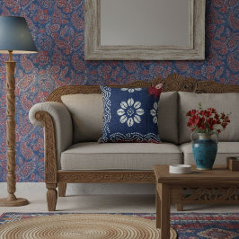 Cojín Decorativo Moderno azul elegante chic contemporáneo