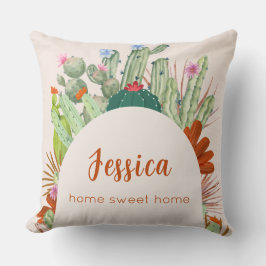 Cojín Decorativo Moderno Boho Cactus Arch Desert Pampas Nombre de g