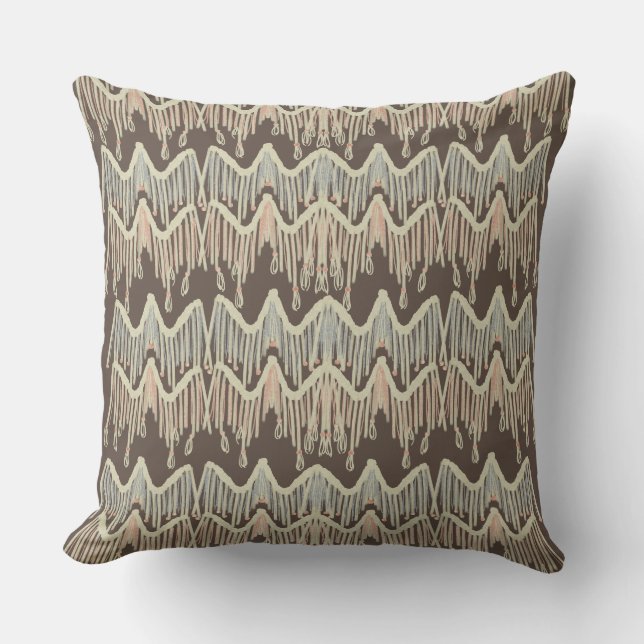 Cojín Decorativo Moderno Boho Macrame Rope colgando (Anverso)