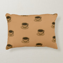 Cojín Decorativo Moderno café café marrón de mediados de siglo
