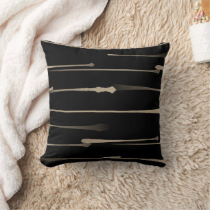 Cojín Decorativo Moderno Chic Oro, Abstracto Negro Arte Deco Boutiq