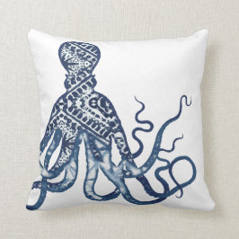 Cojín Decorativo Moderno color de agua de playa Octopus de diseño S
