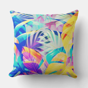 Cojín Decorativo Moderno Color Pastel Floral Abstracto