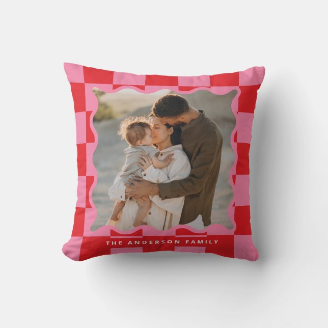 Cojín Decorativo Moderno control de bordes ondulados mínimo Navidad (Anverso)