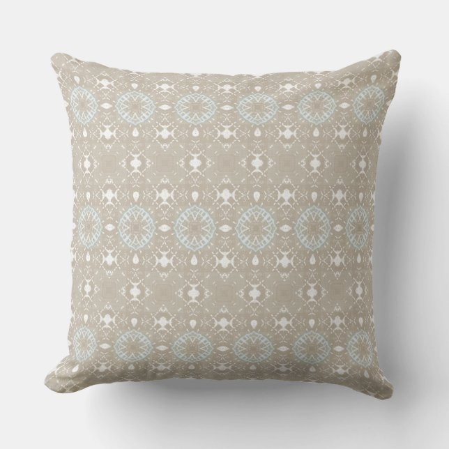 Cojín Decorativo Moderno Costero Neutral (Anverso)