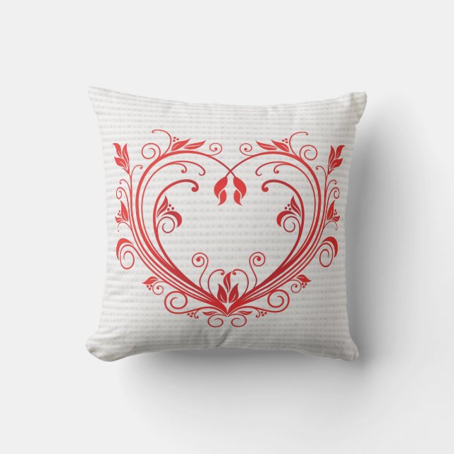 Cojín decorativo moderno de diseño de corazón (Anverso)