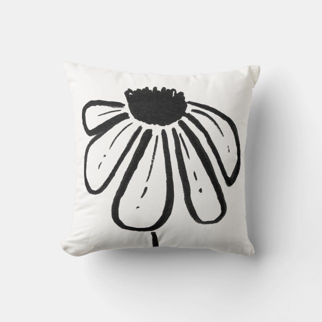 Cojín decorativo moderno de flores (Anverso)