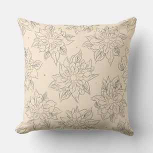 Cojín decorativo moderno de flores C