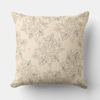 Cojín decorativo moderno de flores C