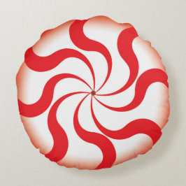 Cojín decorativo moderno de Red Swirl Candy