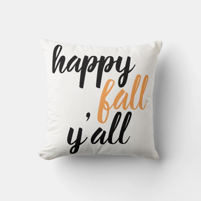 Cojín Decorativo Moderno Feliz Otoño a Todos  (Anverso)
